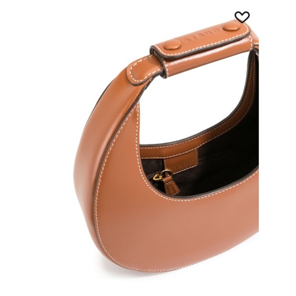 STAUD Ochre Leather Mini Moon Bag - Picture 4 of 12